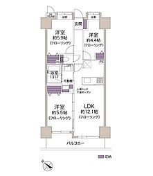 ライオンズマンション南浦和第2 3LDKの間取図画像
