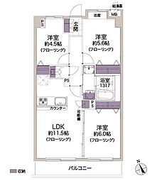 ライオンズガーデン港南台 3LDKの間取図画像