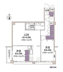 ウイングヒルズ東小金井 2LDKの間取図画像