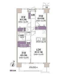 パークハイツ小豆沢 3LDKの間取図画像
