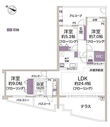 プリオール湘南海岸 3LDKの間取図画像