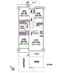 シュロス保土ケ谷 3LDKの間取図画像