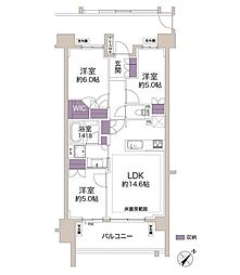 リーフィアレジデンス相模大野 3LDKの間取図画像