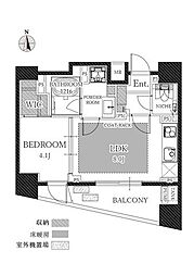 シティハウス代々木 1LDKの間取図画像
