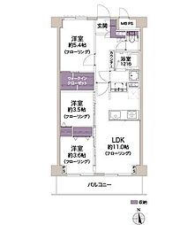 ライオンズマンション三宝徳 3LDKの間取図画像