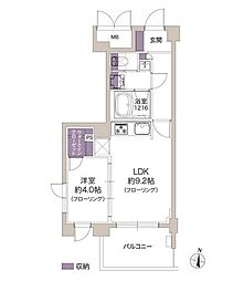 アゼリアテラス新宿 1LDKの間取図画像