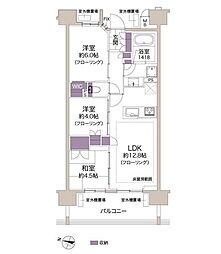 プレサンスロジェ荻窪桃井 3LDKの間取図画像