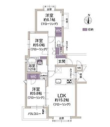 パーク・ハイム沼袋 2LDKの間取図画像