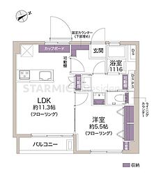 第2エビスハイツ 1LDKの間取図画像