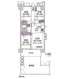 ヴィオスガーデン城山 3LDKの間取図画像