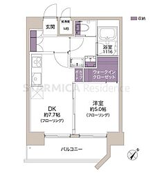 グランドメゾン野沢 1DKの間取図画像
