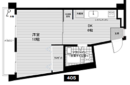 マンションキリイ 1DKの間取図画像