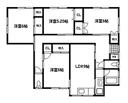 ウェスタンハイツ 4LDKの間取図画像