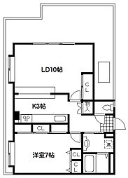 壱番館 1LDKの間取図画像