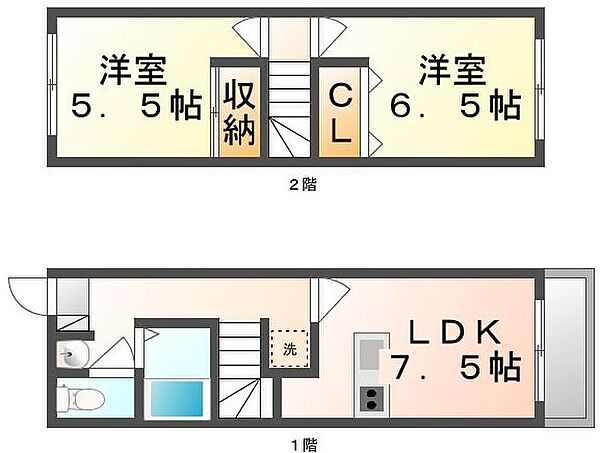 香川県高松市木太町(賃貸アパート2DK・2階・49.68㎡)の写真 その4