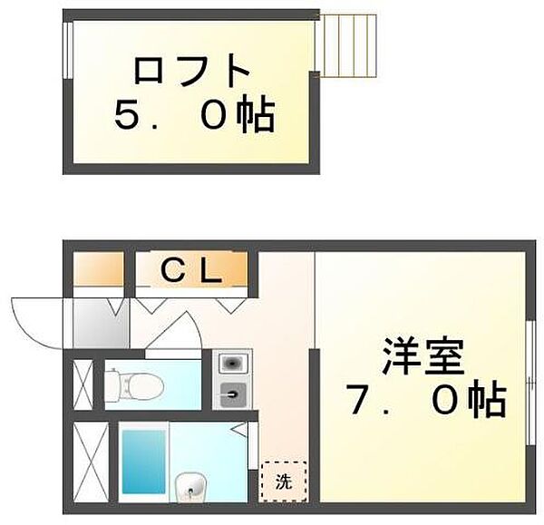 香川県高松市松島町３丁目(賃貸アパート1K・2階・19.87㎡)の写真 その4