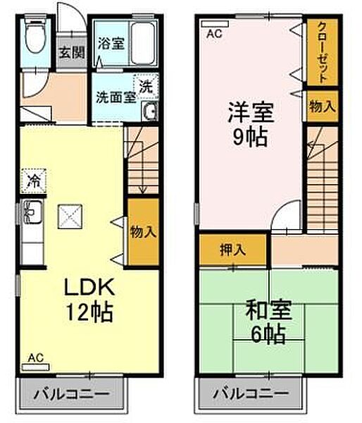 香川県丸亀市郡家町(賃貸テラスハウス2LDK・1階・66.68㎡)の写真 その2