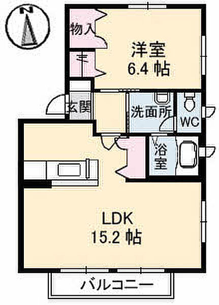 香川県高松市木太町(賃貸アパート1LDK・2階・48.75㎡)の写真 その3