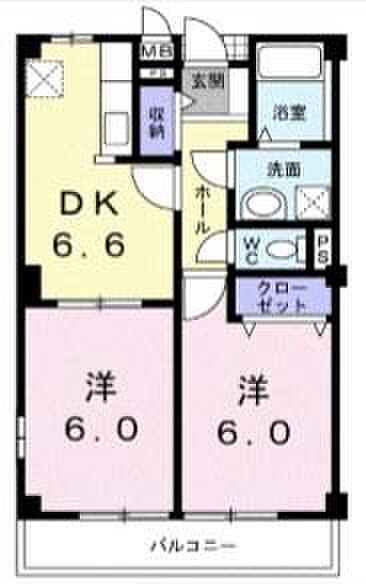 香川県丸亀市富士見町１丁目(賃貸アパート2DK・2階・43.82㎡)の写真 その2