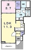 香川県高松市西山崎町（賃貸アパート1LDK・1階・37.13㎡） その2