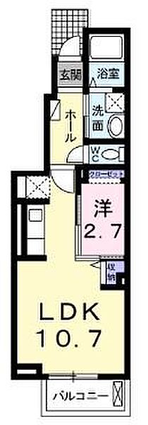 香川県高松市勅使町(賃貸アパート1LDK・1階・34.06㎡)の写真 その4