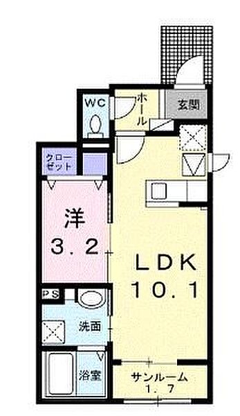 香川県高松市元山町(賃貸アパート1LDK・1階・36.29㎡)の写真 その2