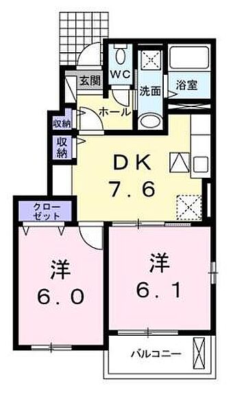 香川県丸亀市土器町東８丁目(賃貸アパート2DK・1階・45.89㎡)の写真 その2