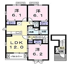 香川県坂出市江尻町（賃貸アパート3LDK・2階・57.91㎡） その2