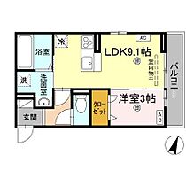 香川県高松市浜ノ町（賃貸アパート1LDK・3階・33.53㎡） その2