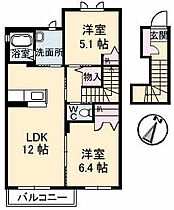 香川県丸亀市原田町（賃貸アパート2LDK・1階・57.44㎡） その2