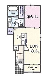 間取図画像 1SLDK