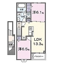 間取図画像 2LDK