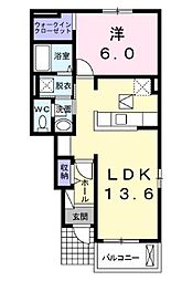 JR予讃線 讃岐塩屋駅 徒歩12分の賃貸アパート 1階1LDKの間取り