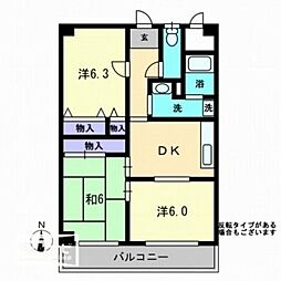 間取図画像 3DK