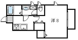 高松琴平電気鉄道長尾線 林道駅 徒歩3分の賃貸アパート 1階1Kの間取り