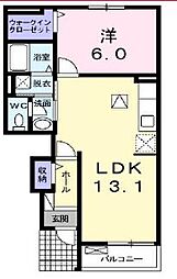 JR高徳線 志度駅 徒歩26分の賃貸アパート 1階1LDKの間取り