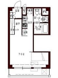 JR高徳線 高松駅 徒歩6分の賃貸マンション 7階ワンルームの間取り