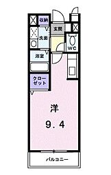 サニーサイド3883C ワンルームの間取図画像