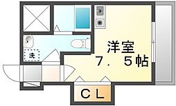 アルファレガロ古新町 ワンルームの間取図画像