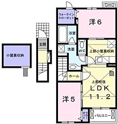 ヘヴンフィールド2A 2LDKの間取図画像