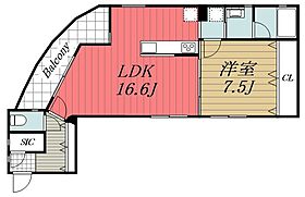 千葉県千葉市中央区長洲1丁目（賃貸マンション1LDK・4階・59.43㎡） その2