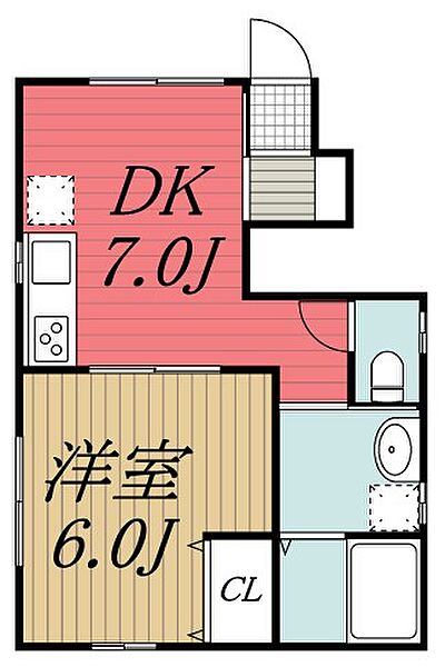 千葉県千葉市中央区白旗2丁目(賃貸アパート1DK・1階・32.11㎡)の写真 その2