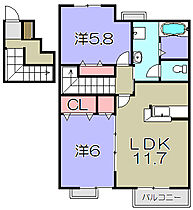 ノーム・アヴニール  ｜ 滋賀県東近江市中小路町（賃貸アパート2LDK・2階・65.53㎡） その2