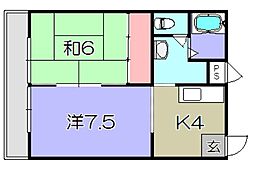 セイコーマンション 2Kの間取図画像