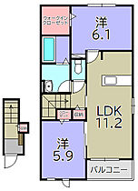 Yフォレスト八日市II－B  ｜ 滋賀県東近江市尻無町（賃貸アパート2LDK・2階・59.09㎡） その2