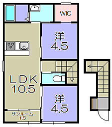 グッドライフステージ後三条 2LDKの間取図画像