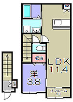 サチクル石塚  ｜ 滋賀県東近江市五個荘石塚町（賃貸アパート1LDK・2階・42.01㎡） その2