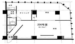 道頓堀ハイツの間取図画像
