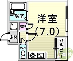 平野エスペランス 505 ｜ 兵庫県神戸市兵庫区上三条町2-2（賃貸マンション1R・5階・22.40㎡） その2