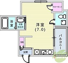 グレイスシャトー王子  ｜ 兵庫県神戸市灘区水道筋6丁目（賃貸マンション1R・7階・19.73㎡） その2